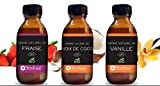 Lot 3 arômes BIO : Vanille - Fraise - Coco (3 x 50 ml)