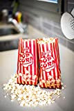 Lot de 100 sacs à popcorn individuels en papier 42,5 g Marron et rouge Taille M