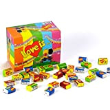 Love is Chewing Bubble Gum - Assortiment de 5 saveurs - Boîte de 100 pièces