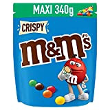 M&M's CRISPY - Billes au riz soufflé enrobé de chocolat au lait - Grand paquet à partager - Pochon de ...