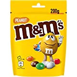 M&M's PEANUT - Billes à la cacahuète enrobés de chocolat au lait - Chocolat de noel - Pochon de 200g