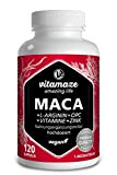 Maca Gélules à Fort Dosage 5000 mg + L-Arginine + Vitamines B6, B12 + OPC + Zinc, 120 Capsules Vegan ...