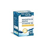 Magnésium Marin + Vitamine B6 40 Gélules Végétales Fatigue, Nervosité Nat&Form