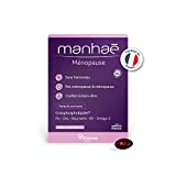 Manhaé - Complément Alimentaire Ménopause et Pré-Ménopause Sans Hormones - Confort & bien-être pendant la ménopause - Acide Folique, Omega ...