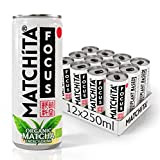 MATCHITA Boisson Énergétique Matcha Bio au Yuzu, Citron & Poire 12x 250ml – Hydrate & Revitalise – Acides Aminés & ...