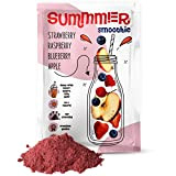 Mélange de smoothie aux fruits d'été (fraise, framboise, myrtille, pomme) - Poudre de smoothie naturelle - Kit de smoothie délicieuse ...