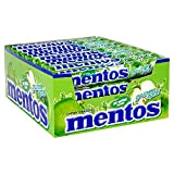 Mentos - Boîte de 40 Rouleaux Pomme Verte - Bonbons Mentos à la Pomme, Tendres et Croquants - Colorants Naturels ...