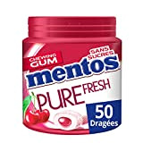 Mentos - Chewing-Gum Mentos Pure Fresh Cerise - Chewing-Gum Sans Sucres - Parfum Cerise Ultra Gourmand - Dure Longtemps - ...