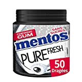 Mentos Chewing-Gum Mentos Pure Fresh Menthe Réglisse- Chewing-Gum Sans Sucres, 50 Dragées, 100g