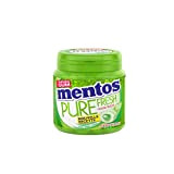 MENTOS GUM Chewing-Gum Mentos Pure Fresh Citrus sans Sucres Parfum Citron Ultra Gourmand/Menthe Fraîche Dure Longtemps Boîte de 50 Dragées, ...