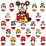 Mickey Gâteau Cake Topper 21pcs Cupcake Décorations Hilloly Minnie Cake Topper Décorations Pour Enfant Filles Anniversaire Baby Shower Gâteau de ...