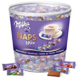 Milka Naps Mix - Assortiment de Chocolat au Lait du Pays Alpin : Chocolat au Lait, Crème Cacao, Noisettes, Fraise ...
