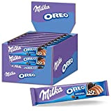 Milka Oreo - Barre de Chocolat au Lait aux Éclats de Biscuits Oreo - Présentoir de 36 barres (37 g)