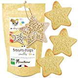 Mirontaine - Biscuits étoiles vanillés - 1 préparation + 1 embosseur bois étoile