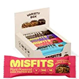 Misfits Barre protéinée végane, saveurs mixtes, barre hyperprotéinée à base de plantes, barre chocolatée riche en protéines, pauvre en sucre, ...