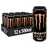 Monster – Lot de 12 canettes de boisson énergétique Mule, 500 ml
