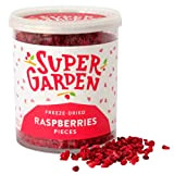 Morceaux de framboises lyophilisées Super Garden - 100 % pur et naturel - convient aux végétaliens - sans sucre ajouté, sans ...