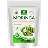 Moringa capsules 600mg ou Moringa Energy Tabs 950mg - Oleifera, végétalien, Produit de qualité de MoriVeda (120 capsules)