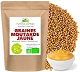 Moutarde Jaune en Graine BIO - Idéal Recette Moutarde Maison à l'Ancienne - Sachet Fraîcheur Biodégradable Refermable (100)
