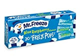 Mr Freeze Ice Pops – Lot de 8 sucettes glacées naturellement aromatisées – saveur framboise bleue végétalienne, 20 x 45 ...