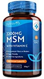 MSM 2200 mg avec Vitamine C 80 mg - 365 Haute Résistance Comprimés Végan - Méthylsulfonylméthane - Approvisionnement de 6 ...