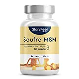 MSM Pur 99,9% Méthylsulfonylméthane - Soufre Organique 1600mg d'MSM - 365 Capsules Végétaliennes (6 Mois) - pour la Santé des ...
