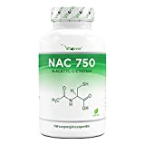 NAC - N-Acetyl L-Cysteine 180 capsules de 750 mg chacune - 6 mois d'approvisionnement - Végétalien - Fortement dosé - ...