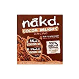 Nakd Cacao Cocoa Delight Barres de Fruits et Noix de Cajou/Cacao Ingrédients 100% Naturels sans Sucre Ajouté 4 x 35 ...