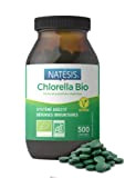 NATESIS - Chlorella BIO et Vegan - 500 Comprimés - 100% Chlorelle Pure Sans Additifs - Riche en Vitamines B12, ...