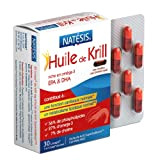 Natésis - Huile de Krill Pure - 30 Jours - Concentré en Oméga-3 EPA + DHA - Sans Odeur ni ...