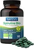 NATESIS — Spiruline Bio & Vegan — 180 comprimés — Riche en Protéines — Phycocyanine 16,5 % — Sport, Contrôle ...