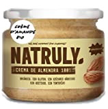 NATRULY Pureé d’Amande Biologique Crunchy, Beurre d’Amande Sans Sucre, Sans Gluten, Sans Huile de Palme - 300g
