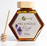 NATUR’IEL © Miel de Nigelle d’Égypte (320 grammes) – Produit Brut, 100% Naturel & Non Filtré – « Habba Sawda » Miel ...