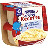 Nestlé Bébé P'tite Recette Parmentier de Cabillaud - Plat complet dès 8 mois - 2 x 200g