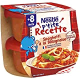 Nestlé Bébé P'tite Recette Spaghetti à la Bolognaise - Plat complet dès 8 mois - 2 x 200g