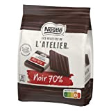 Nestlé Les Recettes de L'Atelier - Carrés Dégustation Chocolat Noir Intense 70% - sachet de 210g
