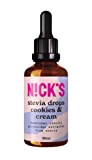 NICKS Stevia Liquide Arôme Biscuits & Crème - Edulcorant Naturel, Substitut de Sucre Arômatisé au Biscuits & à la Crème ...