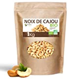 Noix de Cajou Bio - 1kg - Décortiquées - Non Salées - Non Grillées