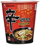 Nong Shim de coupe nouilles instantanées Shin Ramen, scharf, pack de 12 (12 x 68 g)