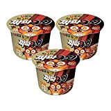 [Nongshim] Jjapaguri Cup Ramen Noodle Soup 3 sets / Nourriture coréenne / Ramen coréen / Soupe coréenne / Nouilles parasites ...
