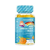 Novomins Gummies Oméga 3 6 9 Enfants – Multivitaminés E & D – Gummies Enfants Végétaliens – 1 Mois d'Approvisionnement ...