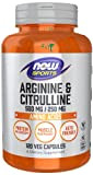 NOW Arginine & Citrulline - 120 Vcaps