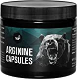 nu3 L-Arginine Capsules 160 capsules - L-Arginine pure hautement dosée avec 2200mg par dose - acide aminé semi-essentiel L-Arginine pour ...