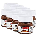 Nutella Ferrero Lot de 8 petits pots à tartiner, au chocolat, en verre, 25 g, fait de crème de nougat aux noisettes