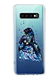 Oihxse Cristal Clear Coque pour Samsung Galaxy A10S Silicone TPU Souple Protection Etui [Jolie Aquarelle Animal Design] Anti-Choc Anti-Scratch Bumper ...