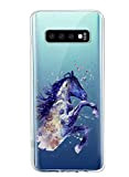 Oihxse Cristal Clear Coque pour Samsung Galaxy S10E Silicone TPU Souple Protection Etui [Jolie Aquarelle Animal Design] Anti-Choc Anti-Scratch Bumper ...