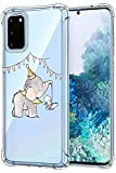 Oihxse Crystal Coque pour Samsung Galaxy Note10 Transparent Silicone TPU Etui Air Cushion Coin avec Motif [Elephant Lapin] Housse Antichoc ...