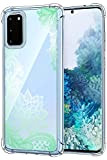 Oihxse Transparent Coque pour Samsung Galaxy A01 Souple TPU Silicone Protection Etui Air Cushion [Shock-Absorption] [Anti-Rayures] Fleurs Motif Housse Bumper ...