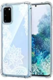 Oihxse Transparent Coque pour Samsung Galaxy A20S Souple TPU Silicone Protection Etui Air Cushion [Shock-Absorption] [Anti-Rayures] Fleurs Motif Housse Bumper ...