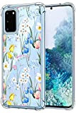 Oihxse Transparent Coque pour Samsung Galaxy M30S Souple TPU Silicone Protection Etui Air Cushion [Shock-Absorption] [Anti-Rayures] Fleurs Motif Housse Bumper ...